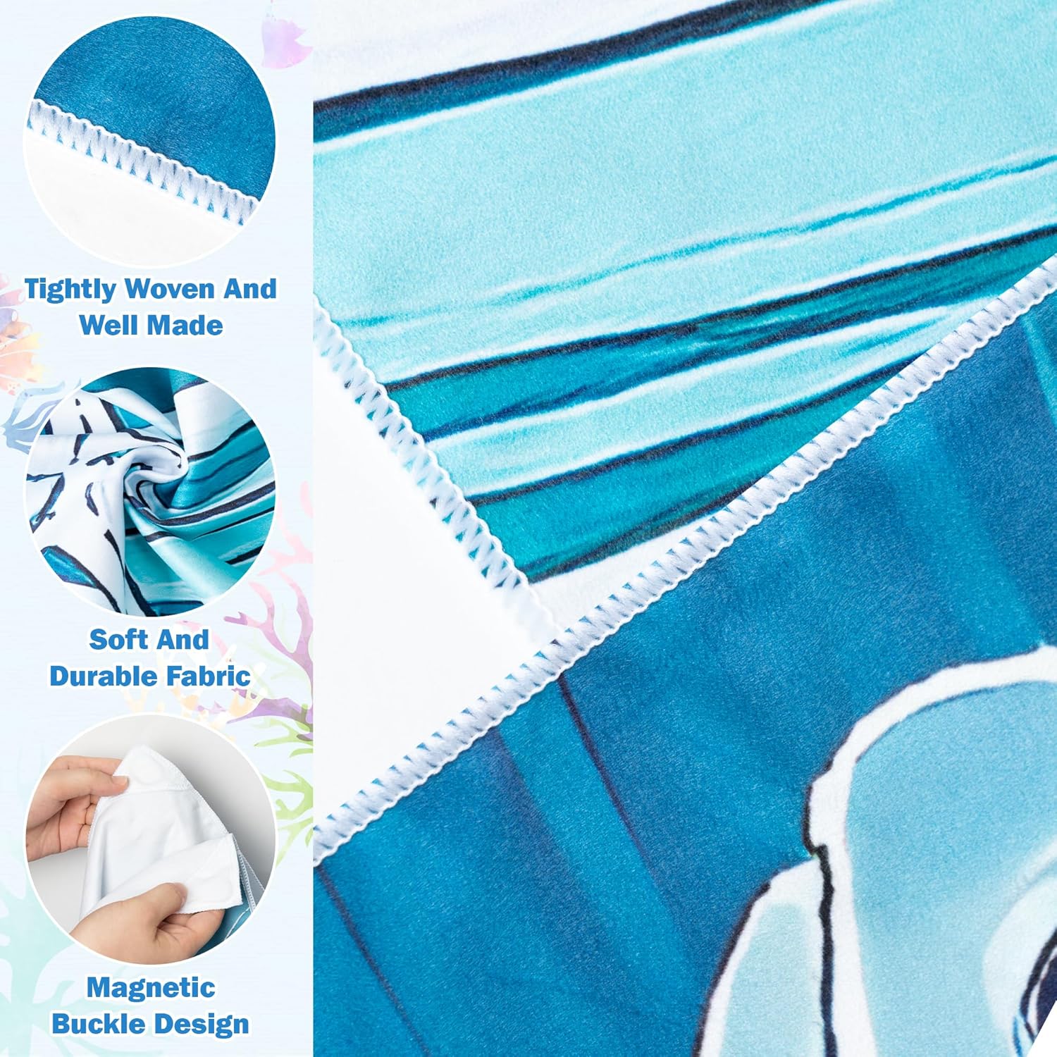 Stay-Put Magnetic Sand-Free Beach Towels